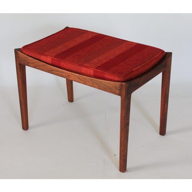 Mid-Century Modern Vintage Jens Risom Design Footstool or Ottoman For Sale - Image 3 of 12