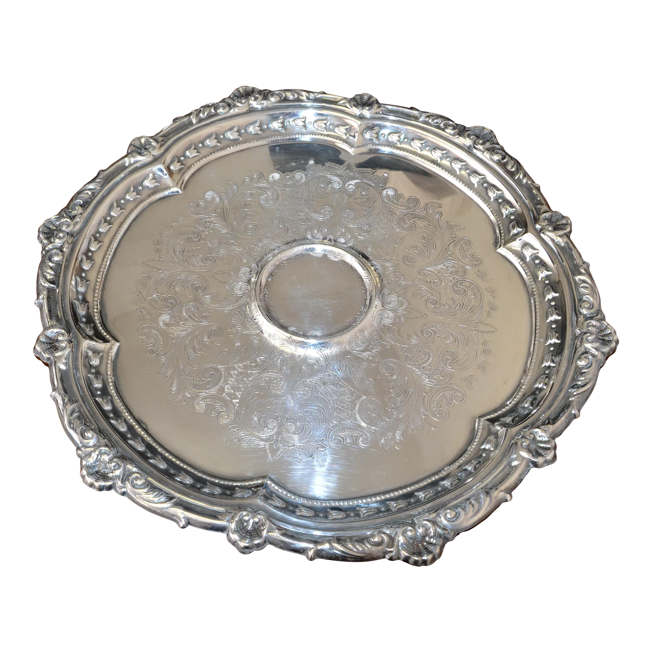 Mid 20th Century Original Gorham Silver Platter Tray Salver