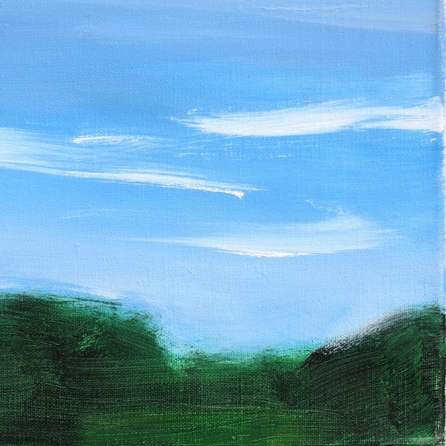 Sky VIII - Blue Abstract Landscape Oil Original Artwork by Bettina Mauel For Sale - Image 4 of 9
