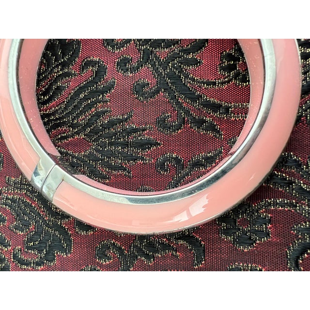2000 - 2009 Miriam Salat Candy Pink Sterling Silver Resin bangle For Sale - Image 5 of 18