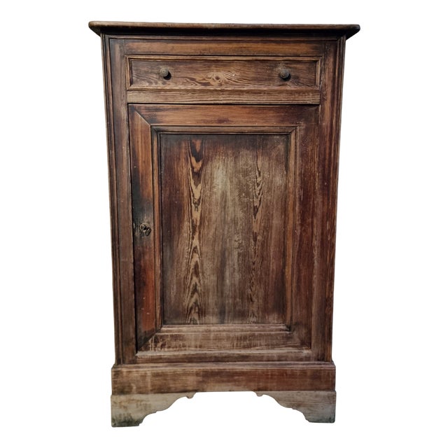 Antique Rustic French Pine Cabinet, 1800s For Sale