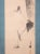 Late Meiji to Early Showa Era Japanese Monochrome Watercolor Scroll Painting, "Red-Crowned Crane and the Plum Tree" For Sale - Image 4 of 12