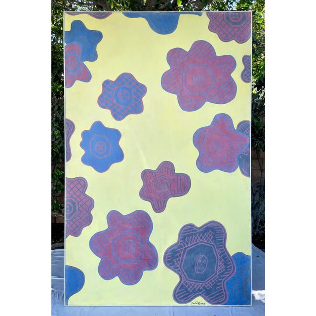 Here is an absolutely incredible piece of original artwork by Zandra Rhodes, a well-known English fashion and textile...