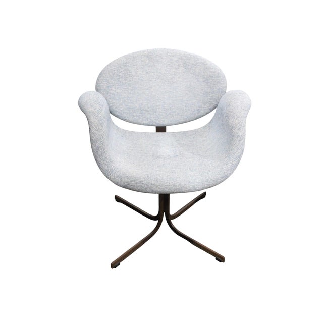 Cornflower Blue 6 Midi Tulip Arm Chair by Pierre Paulin for Artifort, the Netherlands C1960 For Sale - Image 8 of 10