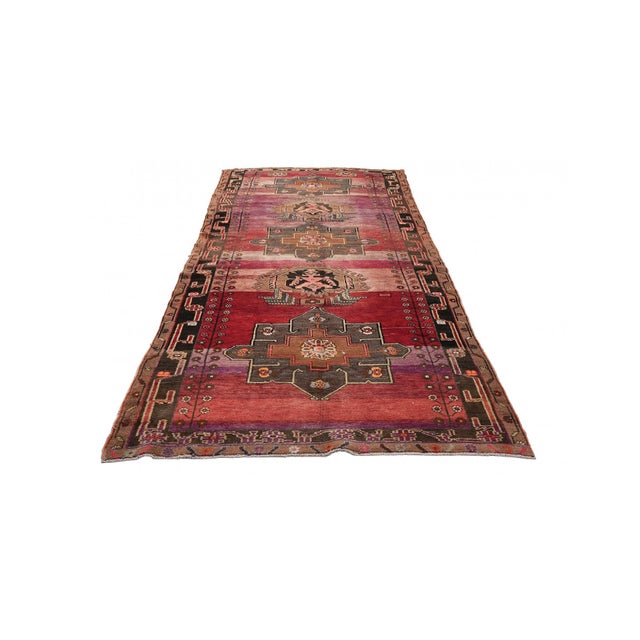 Mid-Century Modern Unique Vintage Large Turkish Turkish Kars Rug - 6`2″ X 14`7″ For Sale - Image 3 of 6
