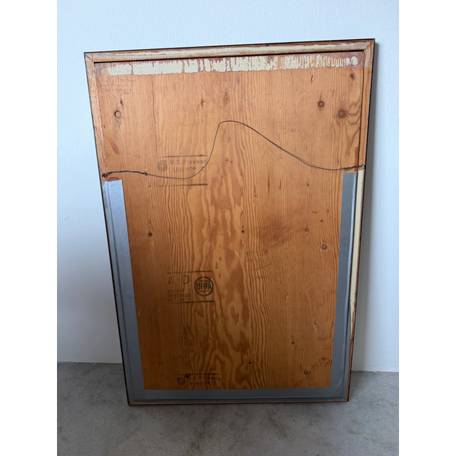 1970s Barbara Conger Expressionist Surrealist Abstract Oil on Plywood Painting, Framed For Sale - Image 12 of 12