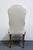 High End Vintage Solid Cherry Traditional Georgian White Upholstered High Back Dining Side Chair For Sale In Kansas City - Image 6 of 9