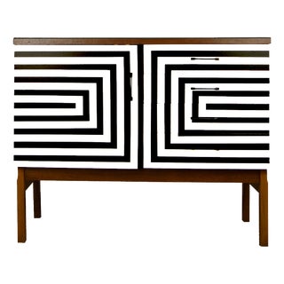 Polish Chest of Drawers with Op Art Motif, 1970s For Sale