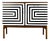 Polish Chest of Drawers with Op Art Motif, 1970s For Sale