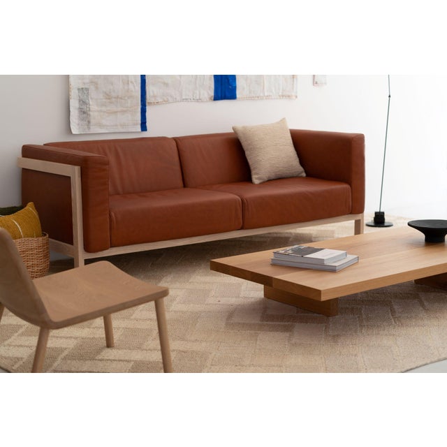 Two-Seater Sofa in Ash and Camel Leather by Julien Renault For Sale - Image 8 of 14