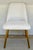 Original retail $4000, stylish Modern White and Gold Dining Chairs Set of 4, showroom floor samples