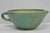 Green Vintage Primitive Green Glazed Ceramic Pottery Large Mixing Bowl W Handle For Sale - Image 8 of 18