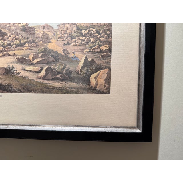 Early 20th Century Edward Dodwell Prints of Ancient Mycenae and Tiryns, Greece, Framed in Museum Glass - a Pair For Sale - Image 15 of 18