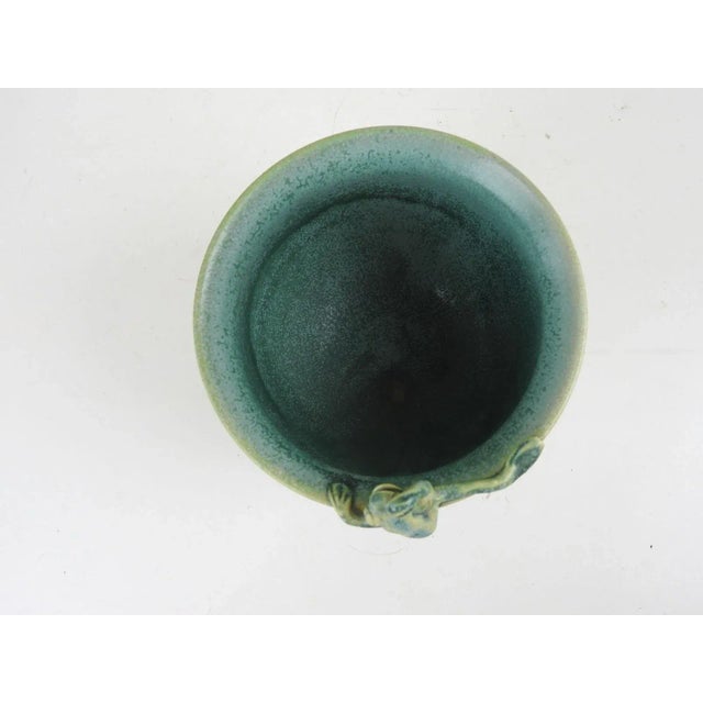 Ceramic V Chin Blue Green Porcelain Studio Pottery Bowl Vase Vorakit Chinookoswong For Sale - Image 7 of 9