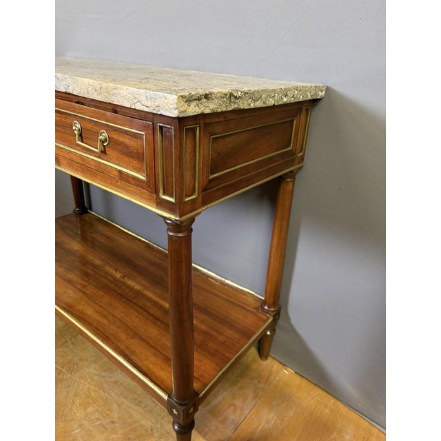 Directoire Console Table in Walnut For Sale - Image 5 of 12