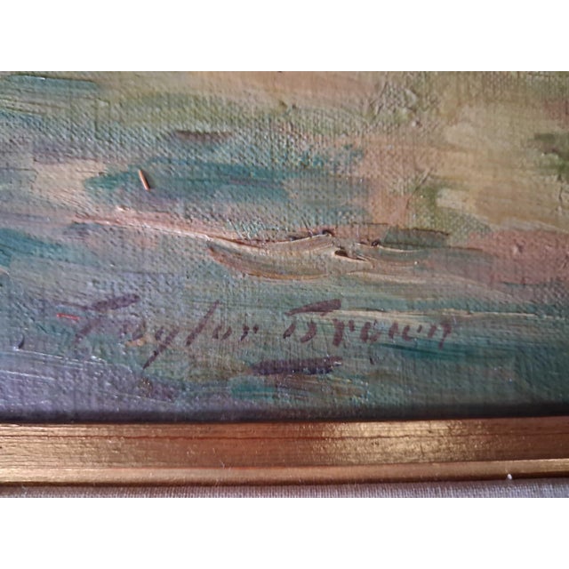 Late 19th Century 19th Century Scottish Landscape Oil Painting of Dunure Castle Ruin on a Hillside by Taylor Brown (Exhibited Rsa) For Sale - Image 5 of 8
