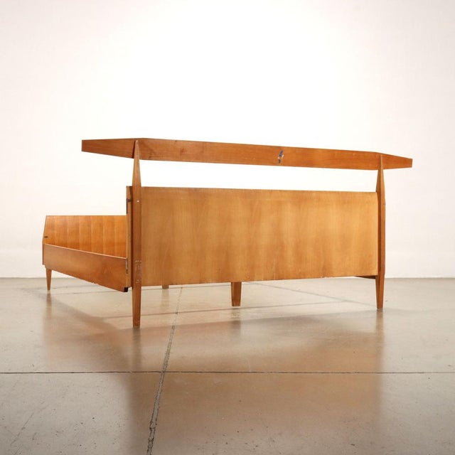 Brown Bed Frame in Laminate & Mahagony, 1960s For Sale - Image 8 of 10