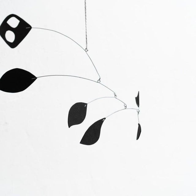 French Artist, Enchanting Dynamics: Iron and Foam Kinetic Sculpture Black in Play, 1990s, Metal For Sale - Image 12 of 15