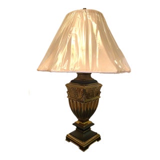 Vintage Rembrandt Brass Fluted Urn Table Lamp For Sale