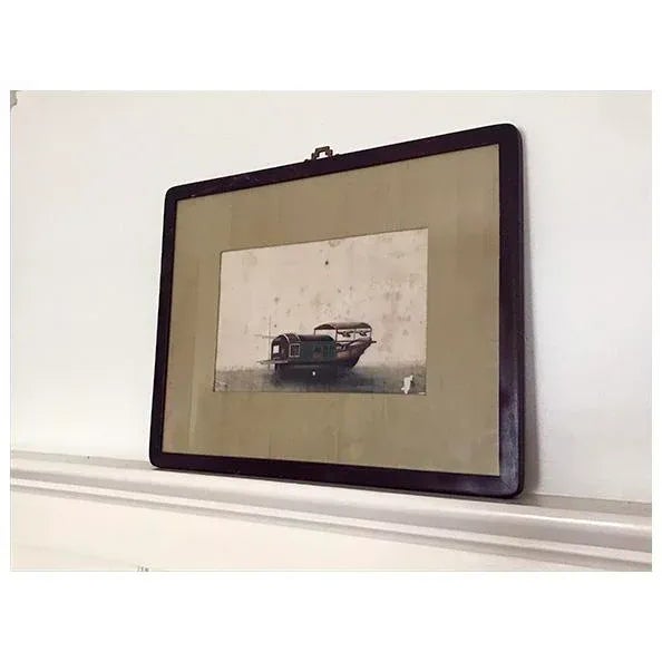 19th Century Chinese Nautical Painting on Pith Rice Paper Pith Paintings, also known as Tong Cao Hue are thin sheets of...