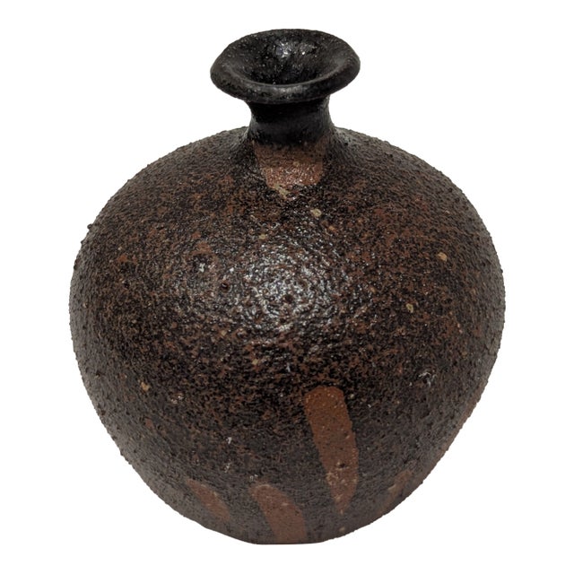 James Berloff Studio Pottery Drip-Glazed Bud Vase For Sale