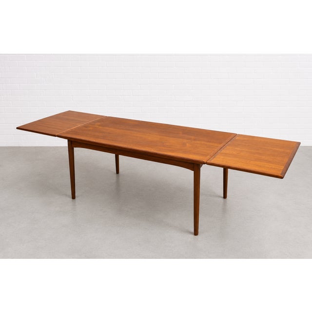 Mid-Century Modern Danish Mid Century Modern Teak Dining Table, Hidden Leaves, C. 1960’s For Sale - Image 3 of 13