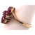 14 Karat Yellow Gold Free Form Ruby With Diamond Accent Ring Size 5.5 Size 5.5 2.80 grams total weight.