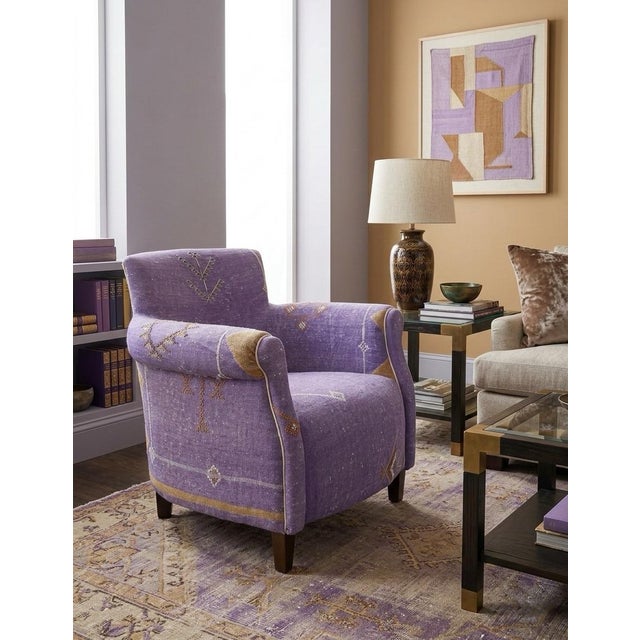 Handcrafted Moroccan Sabra Silk Club Chair - Marrakech For Sale In West Palm - Image 6 of 9