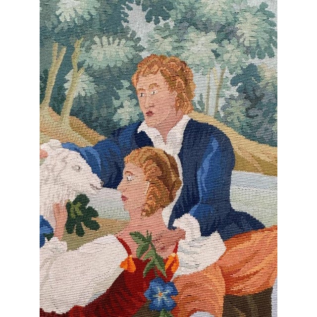 Vintage French Aubusson Tapestry, 1950s For Sale - Image 6 of 18