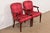 Baker Furniture Company Baker Furniture English Regency Carved Mahogany Upholstered Armchairs or Dining Captain Chairs, Pair For Sale - Image 4 of 13