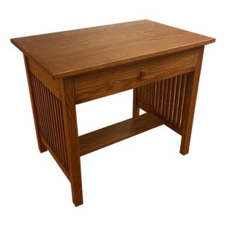 Mission / Arts and Crafts Solid Oak Writing Desk - 36 Inch - Micheal Cherry For Sale