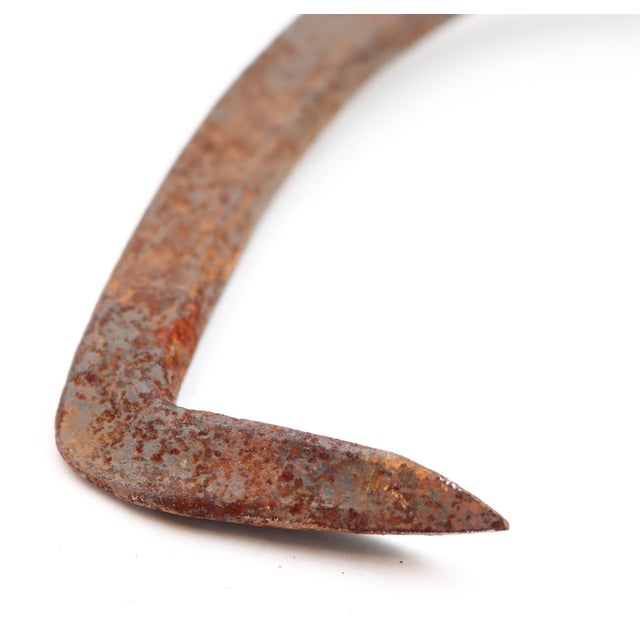 Antique Wrought Iron Ice Tong For Sale - Image 4 of 6