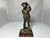 Early 20th Century Bronzed Spelter Boy Figurine on Marble Base - Continental Antique For Sale - Image 5 of 10