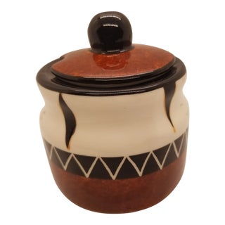 Vintage Limpopo Ceramics Signed Sugar or Condiment Jar For Sale