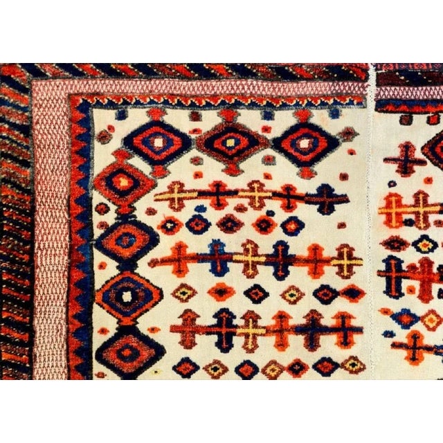 Burnt Orange Early 20th Century Saveh Kilim Runner For Sale - Image 8 of 8
