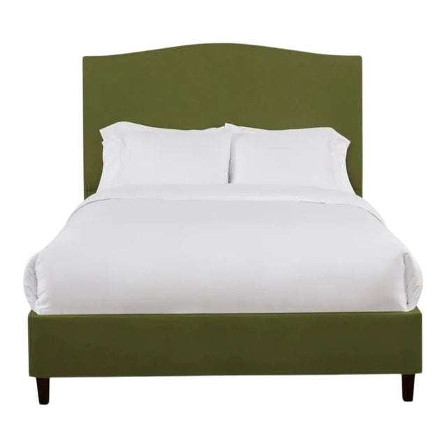 Hazel Full/Double Bedframe, Olive Velvet For Sale