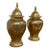 Brass Ginger Jar Urn Shaped Vessels + Lids, Set of Two For Sale