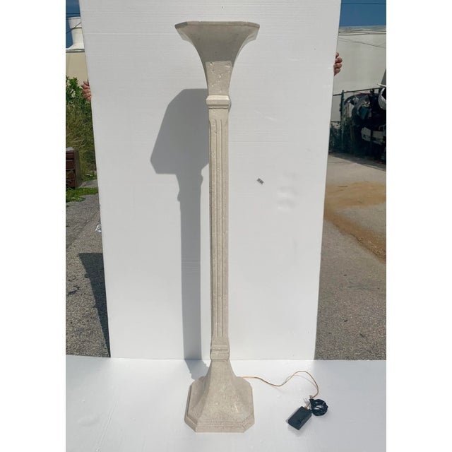 Vintage Travertine Stone Floor Lamp For Sale - Image 11 of 11