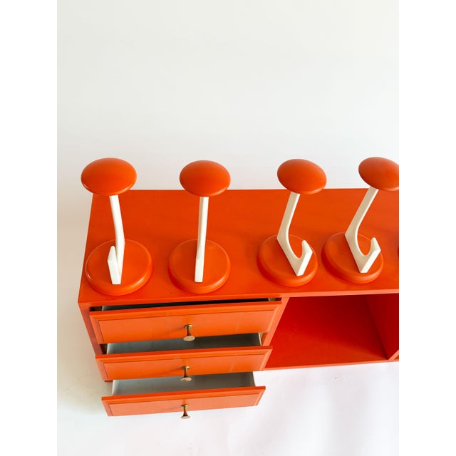 Vintage Orange Lacquered Coat Rack from Schönbuch, 1980s For Sale - Image 6 of 11