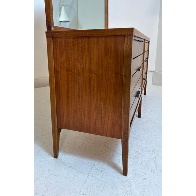 Lane Furniture Lane Tuxedo Dresser and Mirror 1960 For Sale - Image 4 of 11
