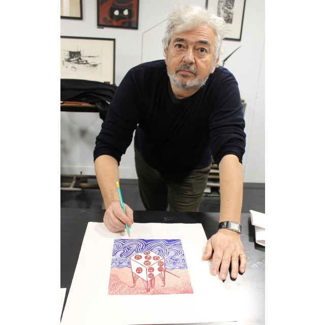 Hervé Di Rosa Title: Un coup de dés (A Roll of the Dice), 2021 Original wood engraving Signed in pencil by the artist...