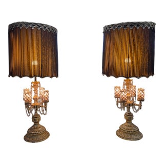 Vintage Grand Tour Lamps - a Pair For Sale