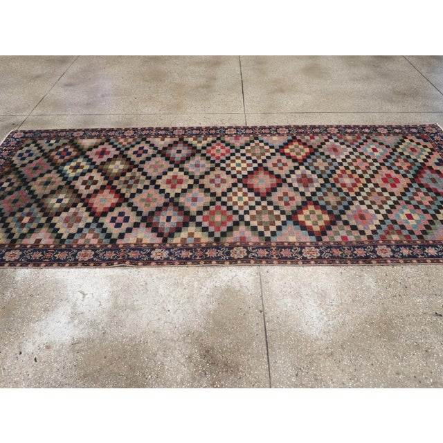 Galerie Shabab Collection Mid-20th Century Turkish Anatolian Wide Gallery Runner For Sale In New York - Image 6 of 10