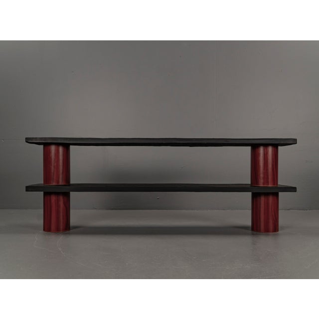 Stoa Tables and Shelf with Slate Tops, 1980s, Set of 3 For Sale - Image 6 of 18