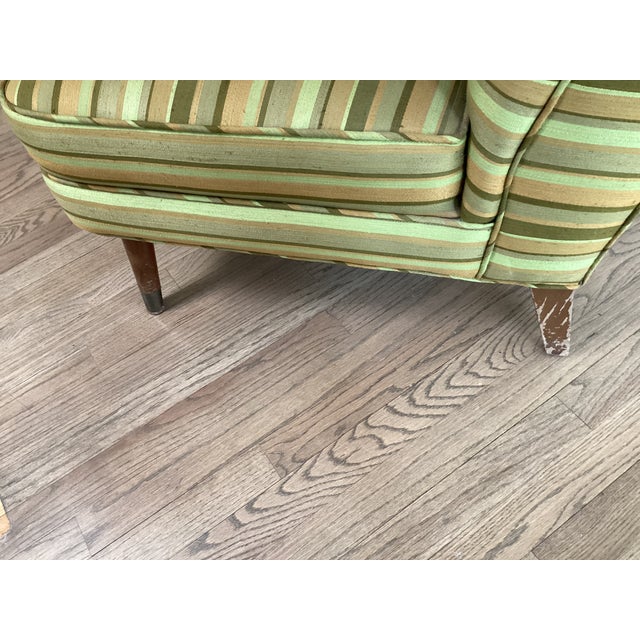 1960s Pair of Midcentury Modern Slipper Upholstered Chairs For Sale - Image 14 of 17