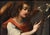 Baroque Tuscan School Artist, Angel of the Annunciation, 17th Century, Oil on Canvas For Sale - Image 3 of 15