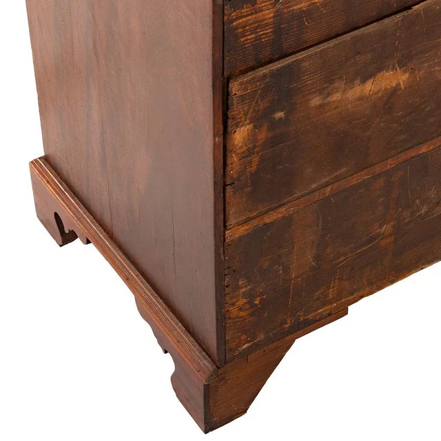 Wood Early 20th Century George III Mahogany Slant Front Desk With Inlay and Fitted Interior For Sale - Image 7 of 12