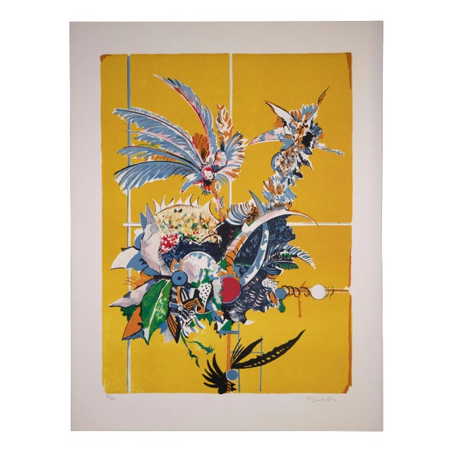 Pietro Carabellese, Composition, Original Lithograph, 1970s For Sale