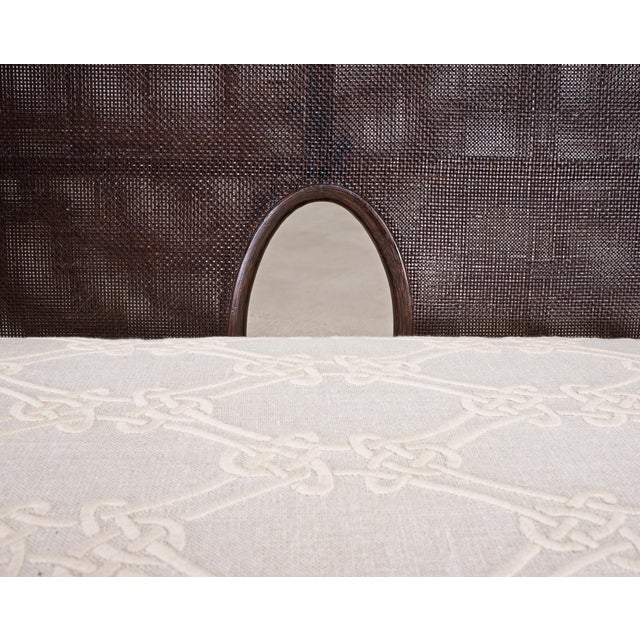 Barbara Barry for McGuire Rattan Cane Settee and Armchair For Sale - Image 9 of 18