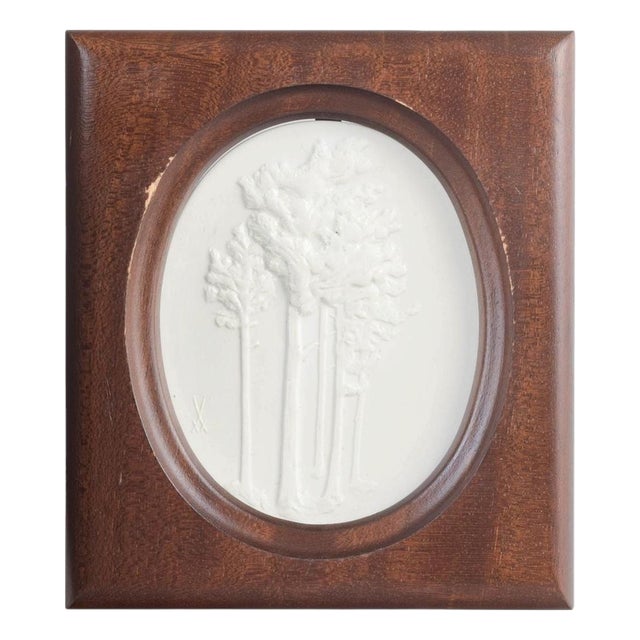 Relief Plaque in White Biscuit Porcelain with Motif of Trees by Meissen, 1970s For Sale